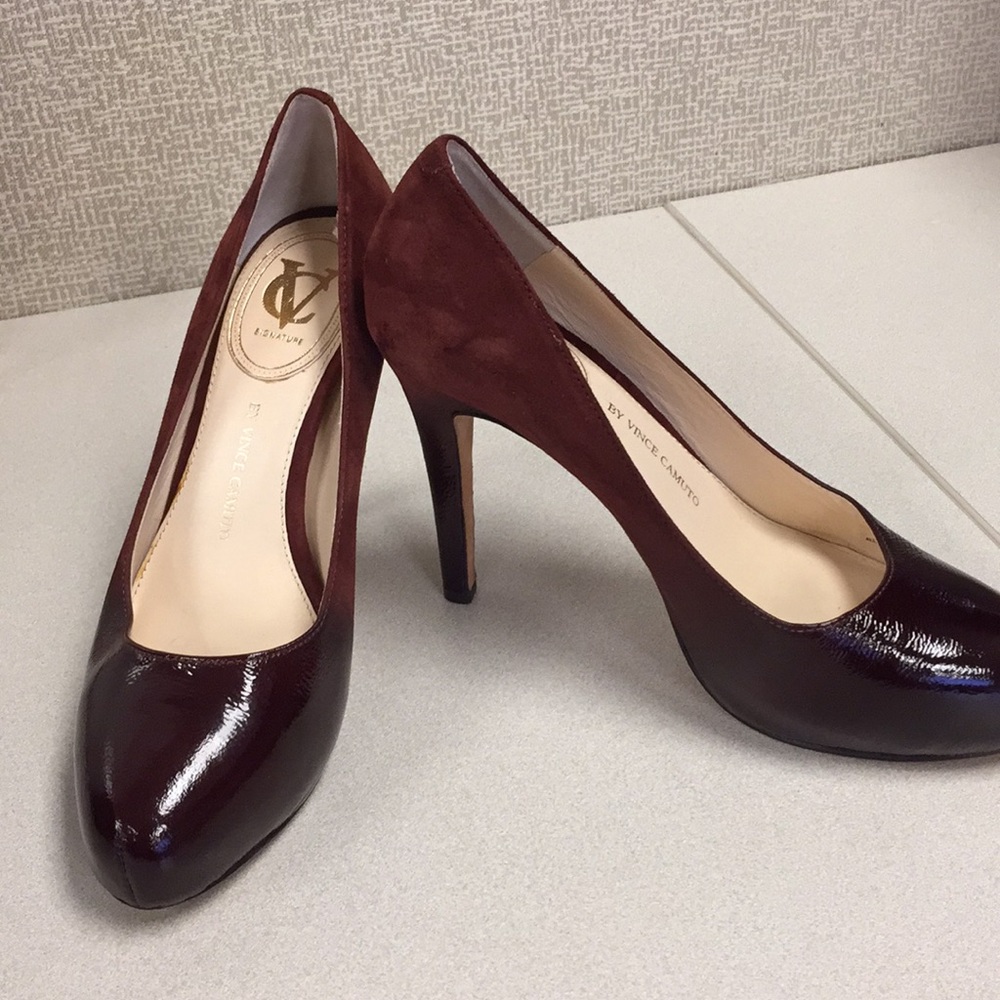 Vince Camuto Signature ombré leather suede pumps - Picture 2 of 8